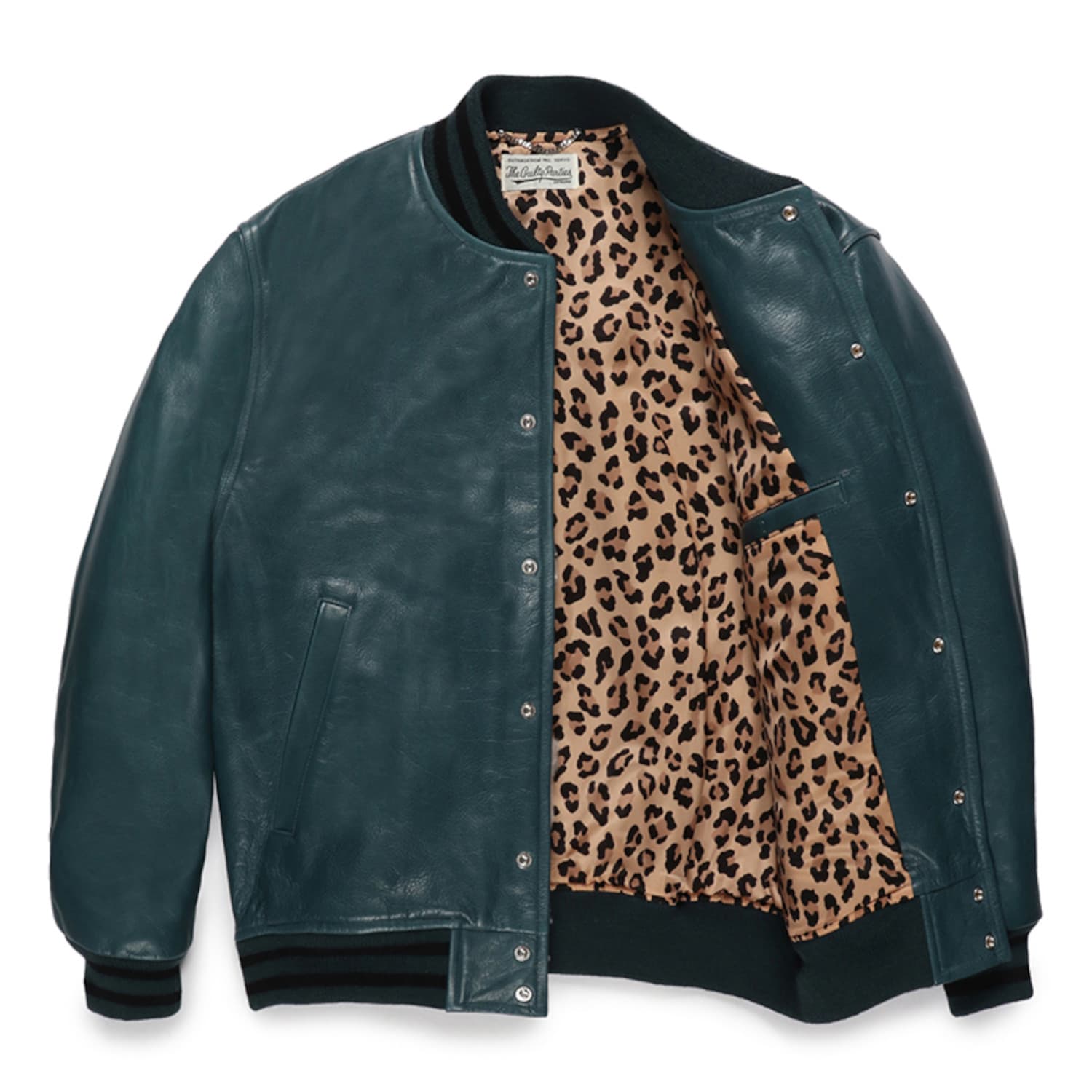 Leather Varsity Jacket 23FW-WMO-BL03 | WACKOMARIA 2023 Fall/Winter