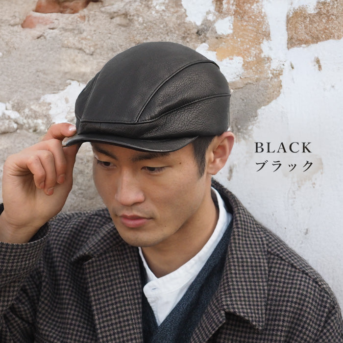 3色】 革工房PARLEY（パーリィー） ハンチングハット ディアスキン 鹿