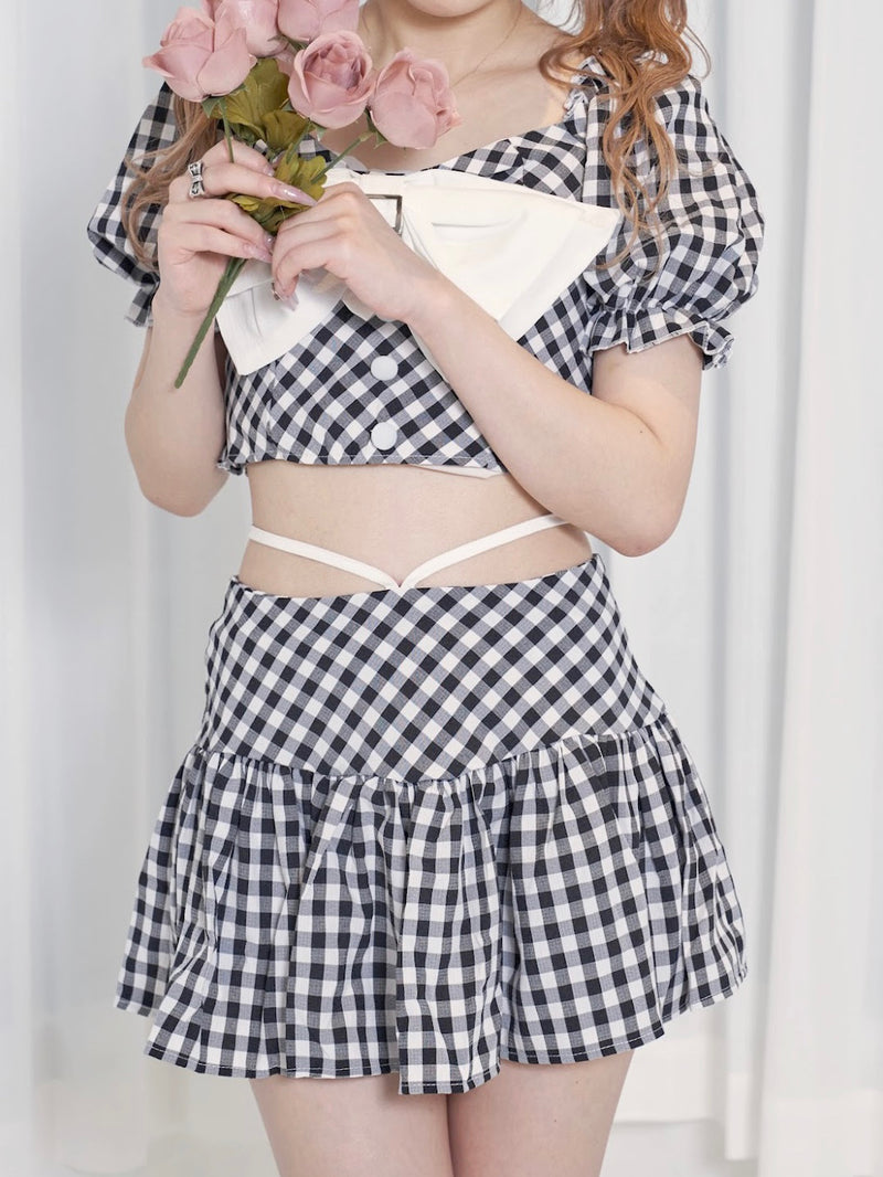 ギンガムチェックリボンセットアップ CPA33002 – CRAMMY