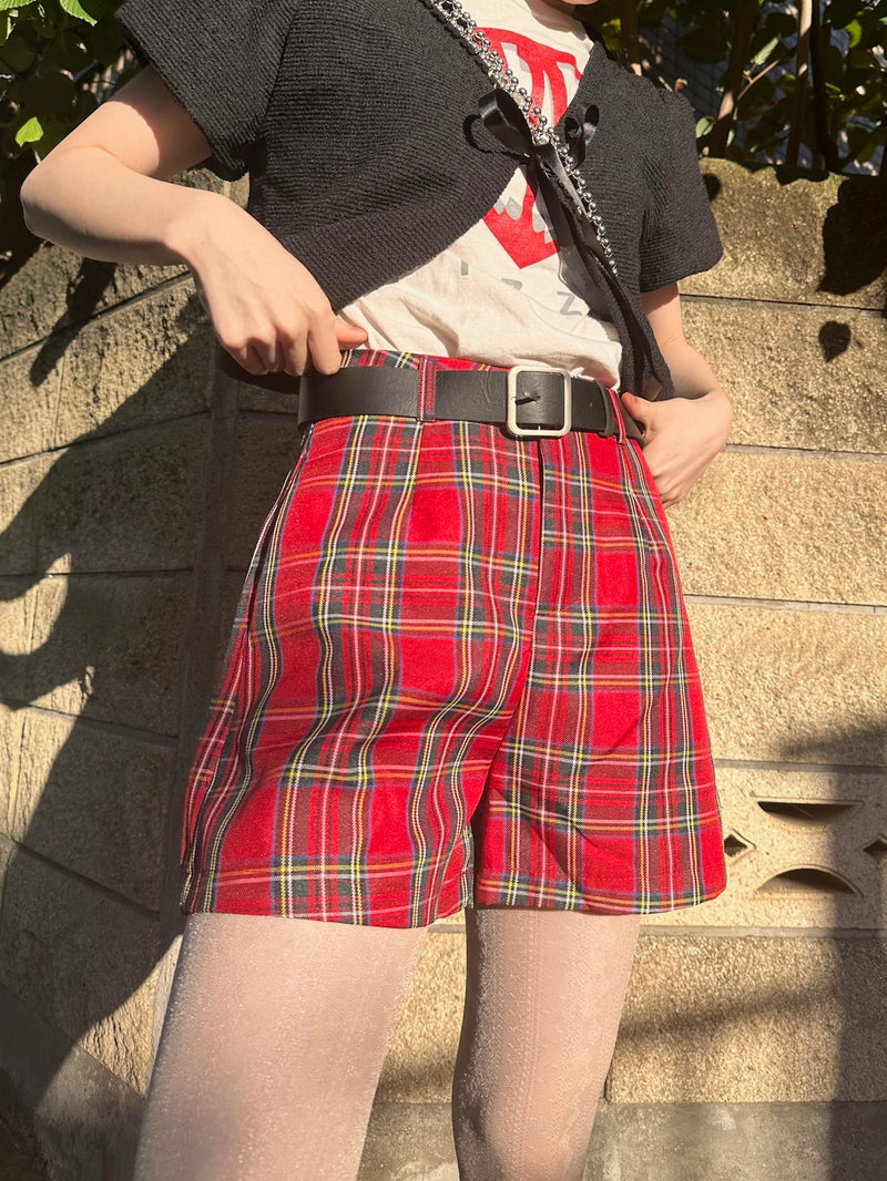 レッドチェックショートパンツ DPA43348 – CRAMMY