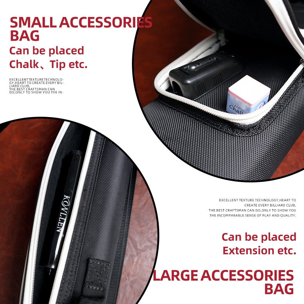 Crical】Pool Cue Case with 6 Holes 2*4 case 2 butts 4 shafts pool