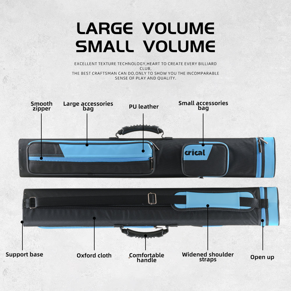 Crical】Pool Cue Case with 6 Holes 2*4 case 2 butts 4 shafts pool