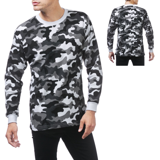 厚手8.1オンス ヘビーウェイト】待望の迷彩柄!! サーマル ロンT 長袖