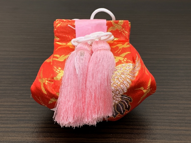 お宮参り 小物 セット フード 涎掛け 御守り 扇子 4点セット 女の子