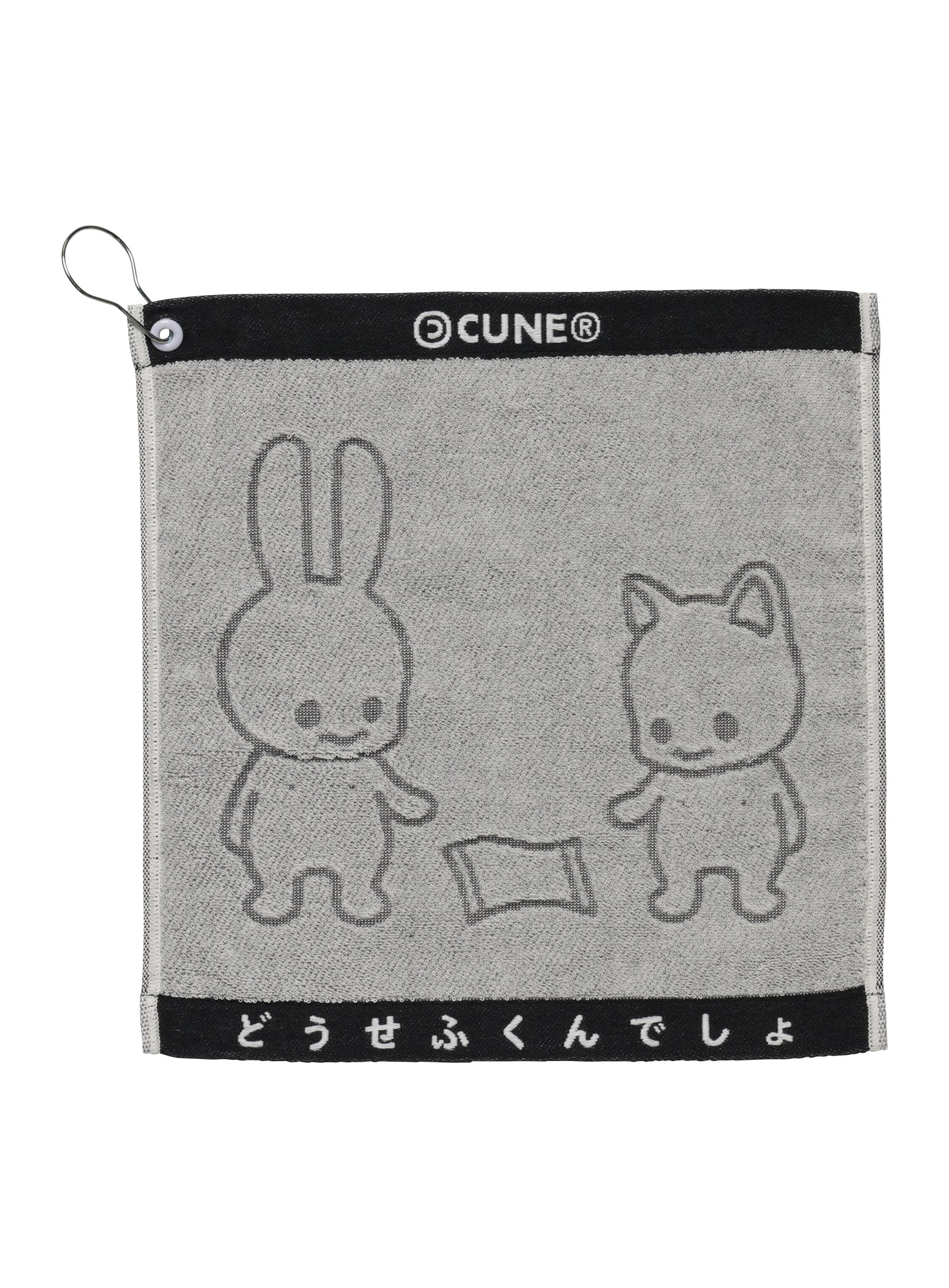 ハンドタオル うさちゃんとねこちゃん｜ウサギがいる｜CUNE ONLINE STORE