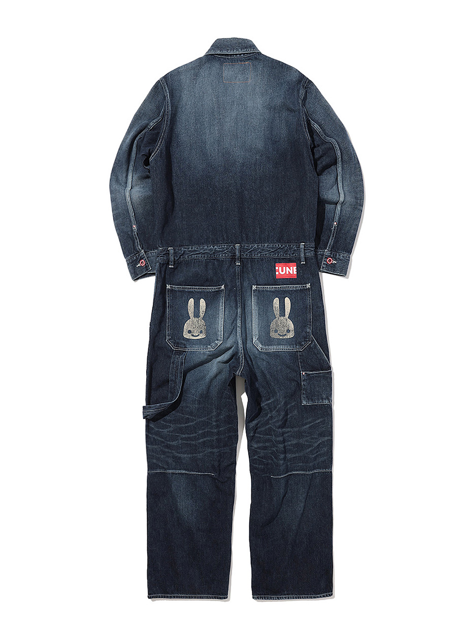 CUNE ダークブルー オーバーオール CUNE つなぎ サイズ3 状態良 CUNE