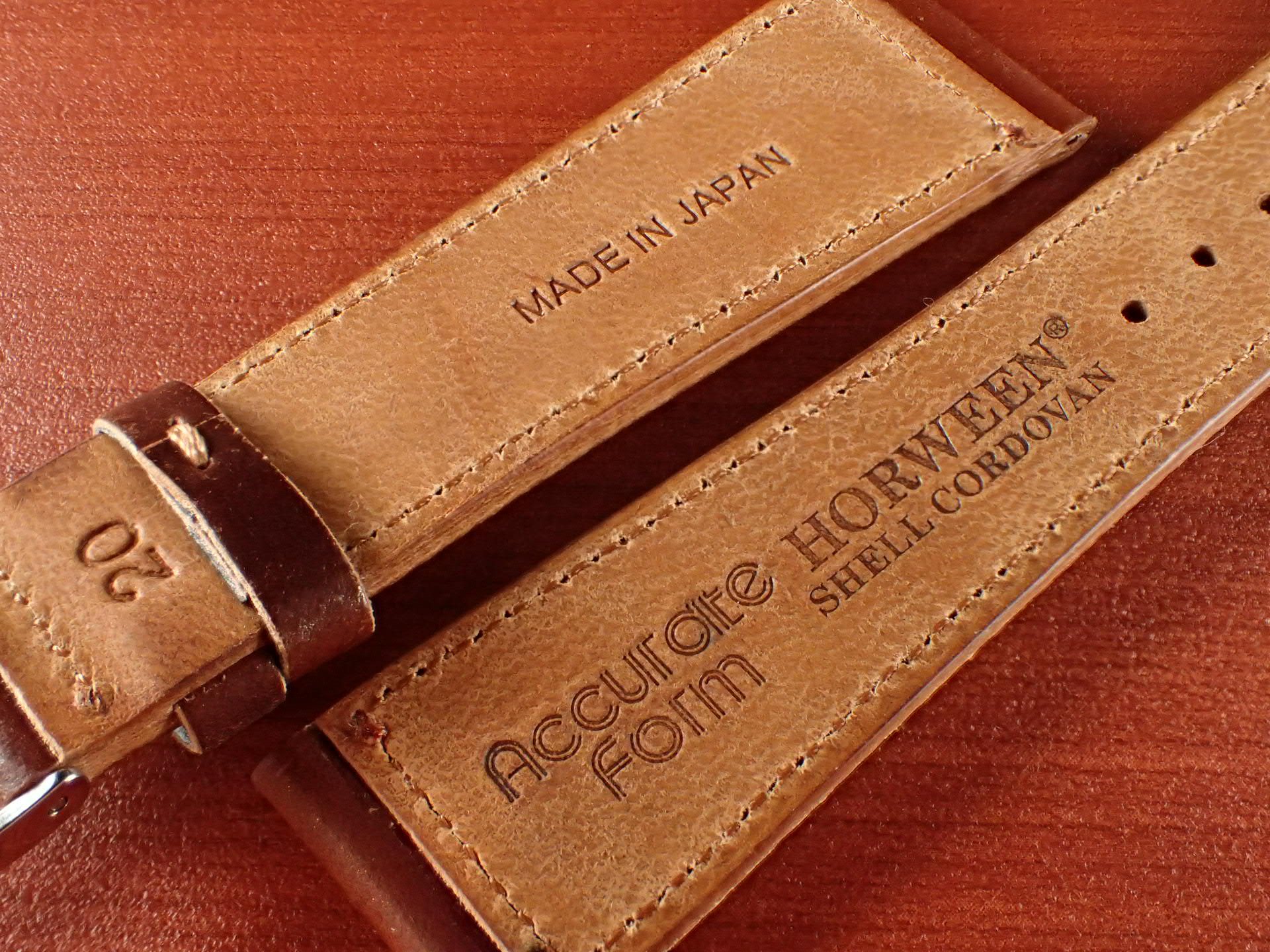ホーウィン シェルコードバン革ベルト #4（赤茶） 18、20mm | VINTAGE
