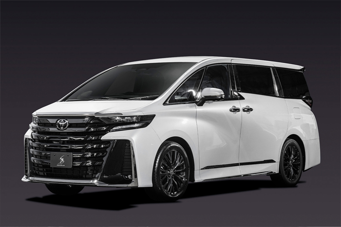 ヴェルファイア40系専用 SilkBlaze ステンレス フードトップトリム を