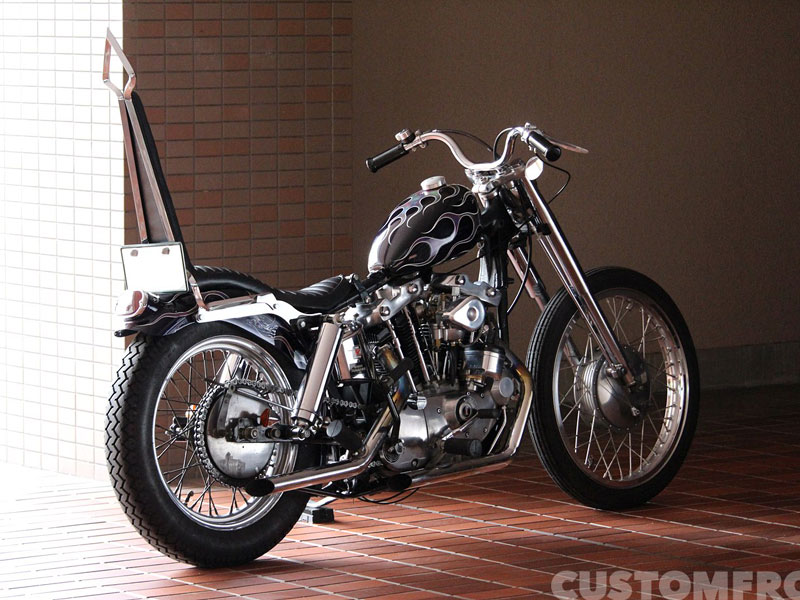 ハーレー アイアンショベル XLCH 1973のチョッパーカスタム・シャロー