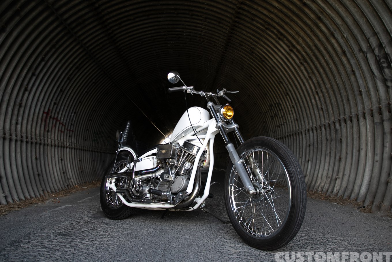 SHIX MOTORCYCLESのハーレー パンヘッドチョッパーのオールドスクール