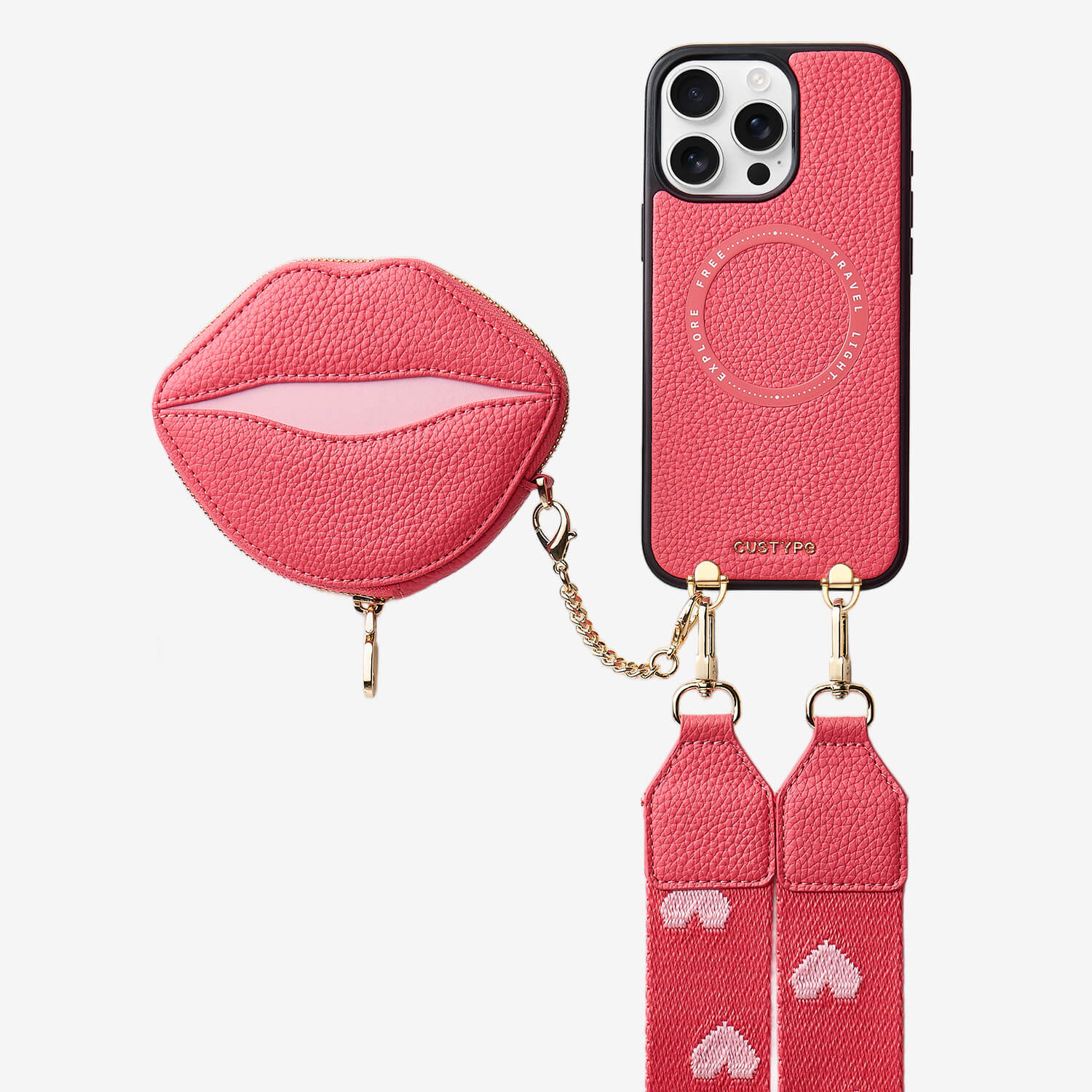 iPhone 16 Pro Wallet Phone Case with Crossbody Strap & Wristlet