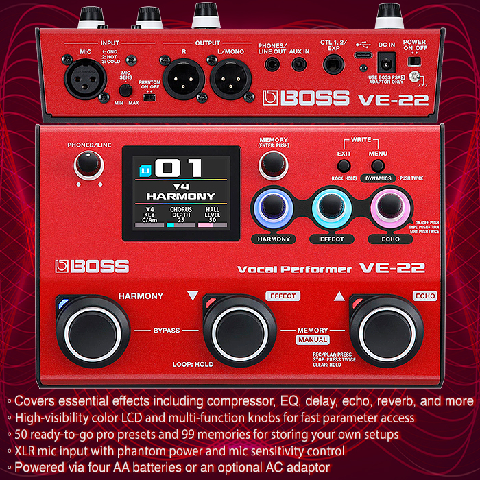 Guitar Pedal X - GPX Blog - Boss's brand new VE-22 Vocal Performer