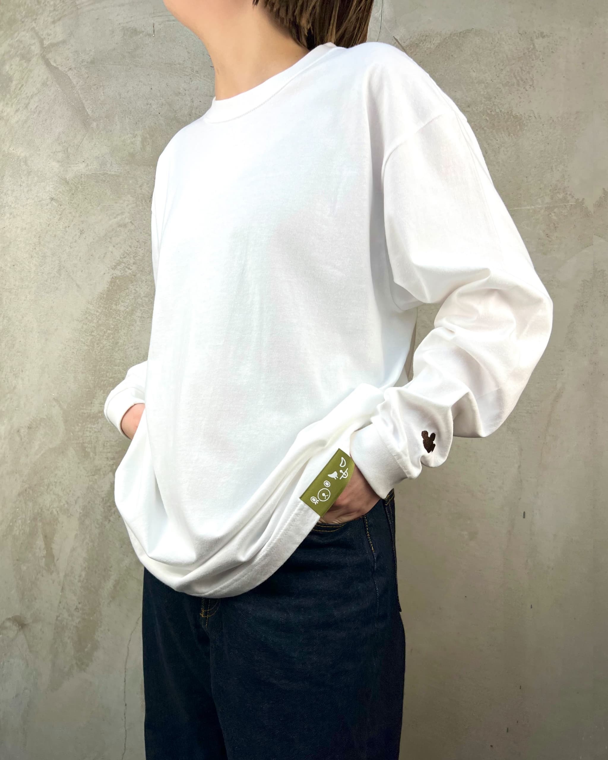 ドリクマ&ワルクマ ロングスリーブTシャツ（ホワイト