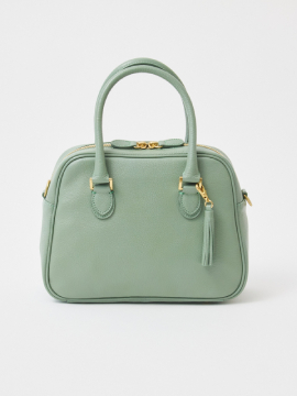 レザーミニボストンバッグ/オリーブ | Factelier (ファクトリエ)