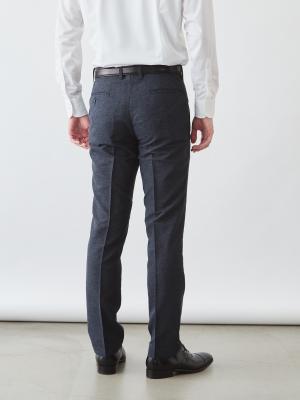 風、抜ける”スラックス/ウォッシャブル/杢ネイビー | Factelier