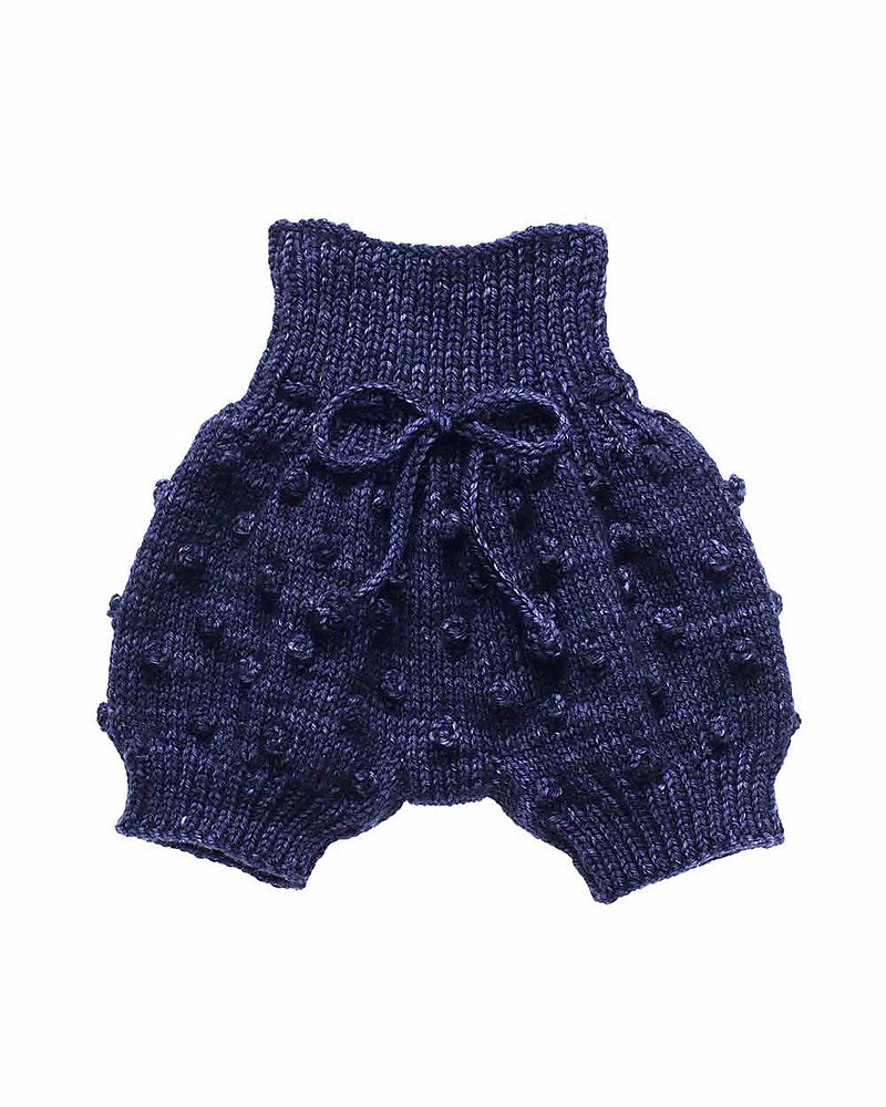 Misha and Puff Popcorn Bloomers, Ink - 100% merino wool unisex
