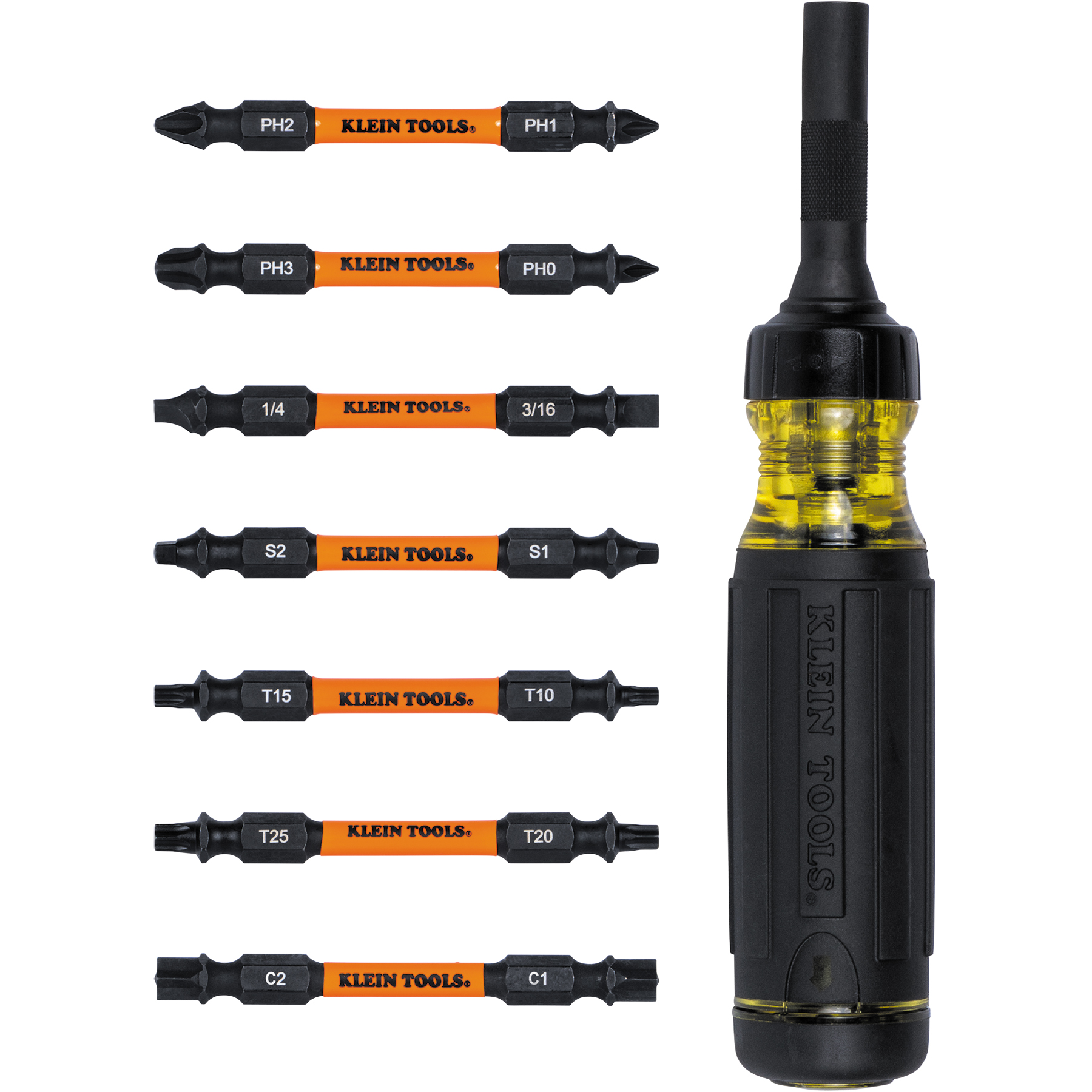 15-in-1 Ratcheting Impact-Rated Multi-Bit Torsion Zone Screwdriver