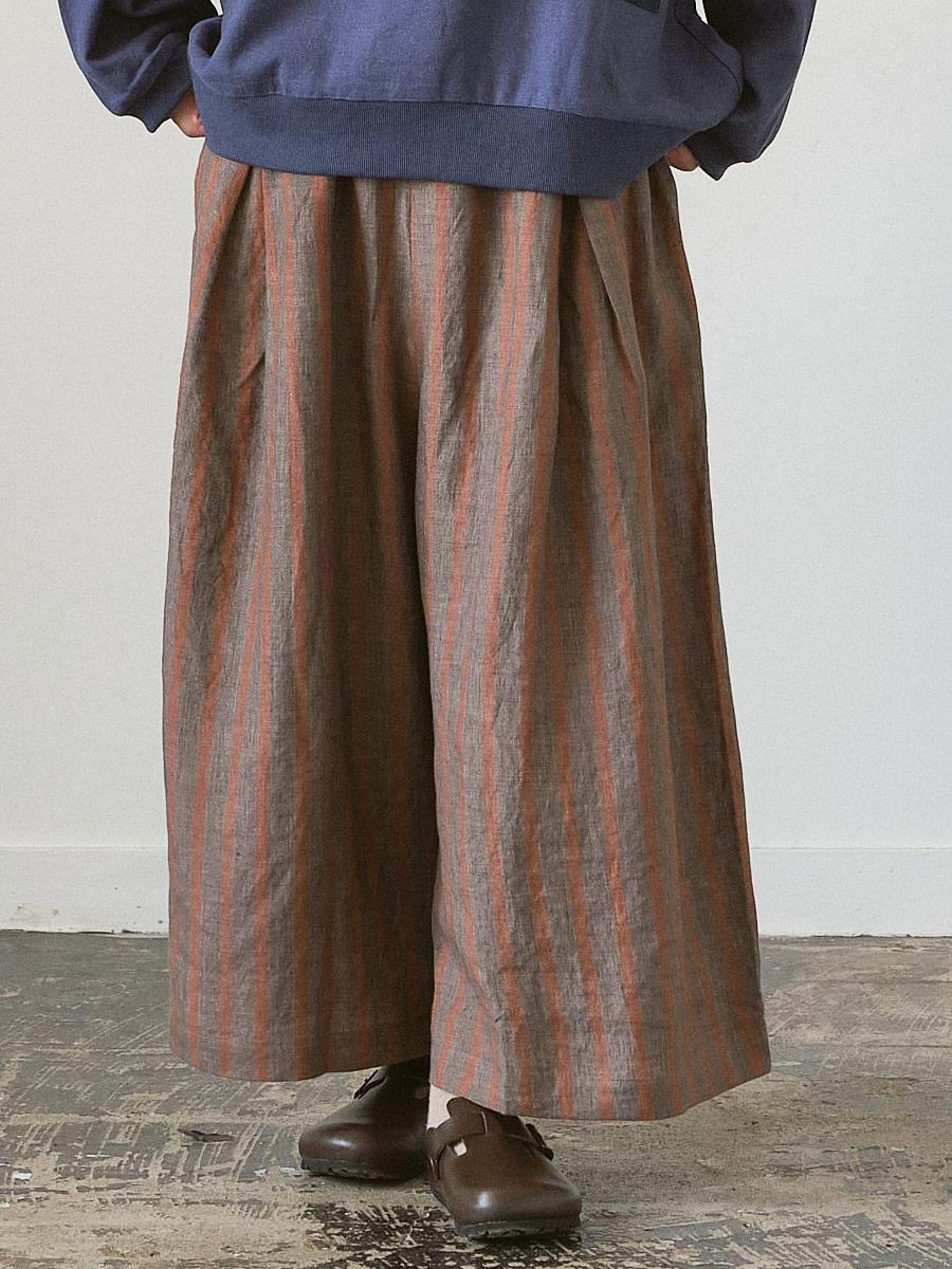 ガウチョパンツ リネンストライプ | パンツフルレングス | 【公式】D*g
