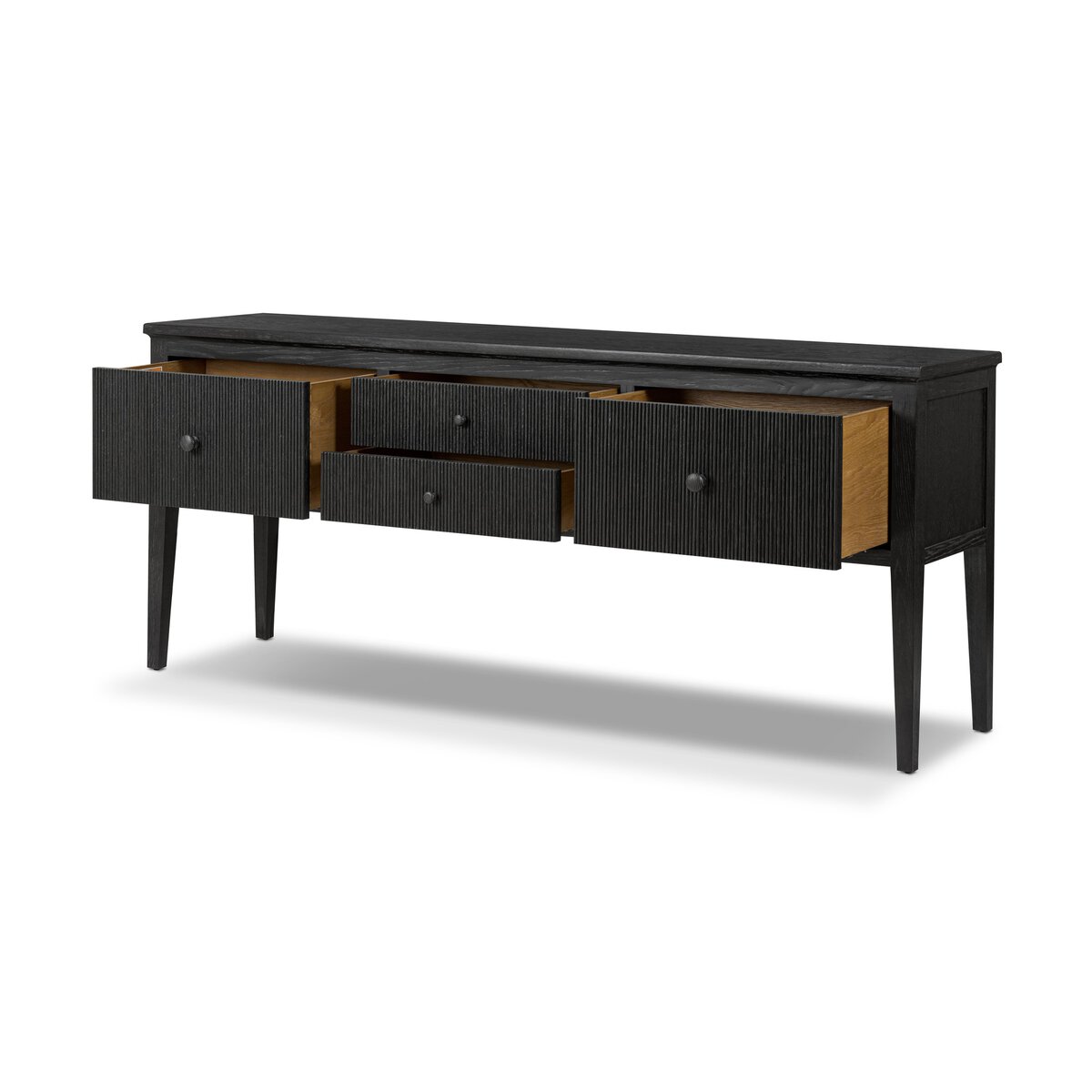 Bush Sideboard Distressed Black Oak Four Hands