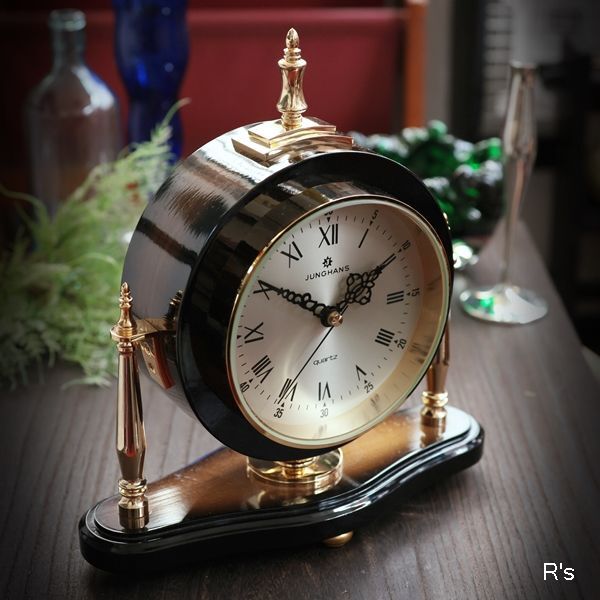 ドイツ JUNGHANS ユンハンス 置き時計 木目調 ユーズド美品（店5973