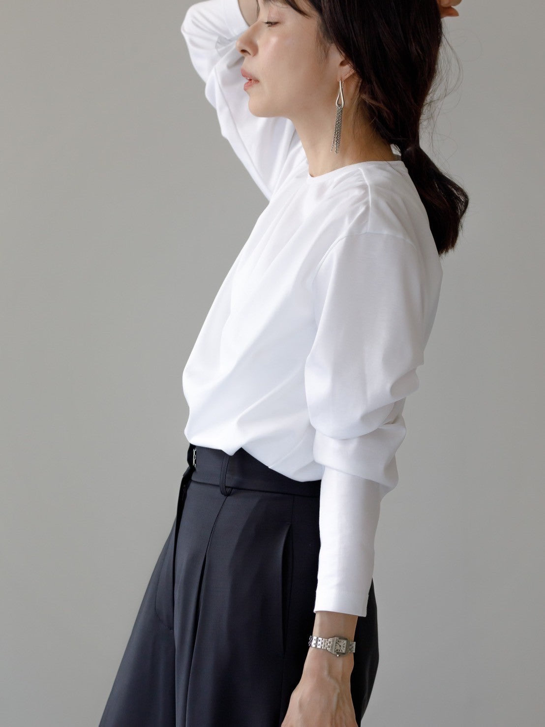 first class long sleeve T shirt deres special edition (white