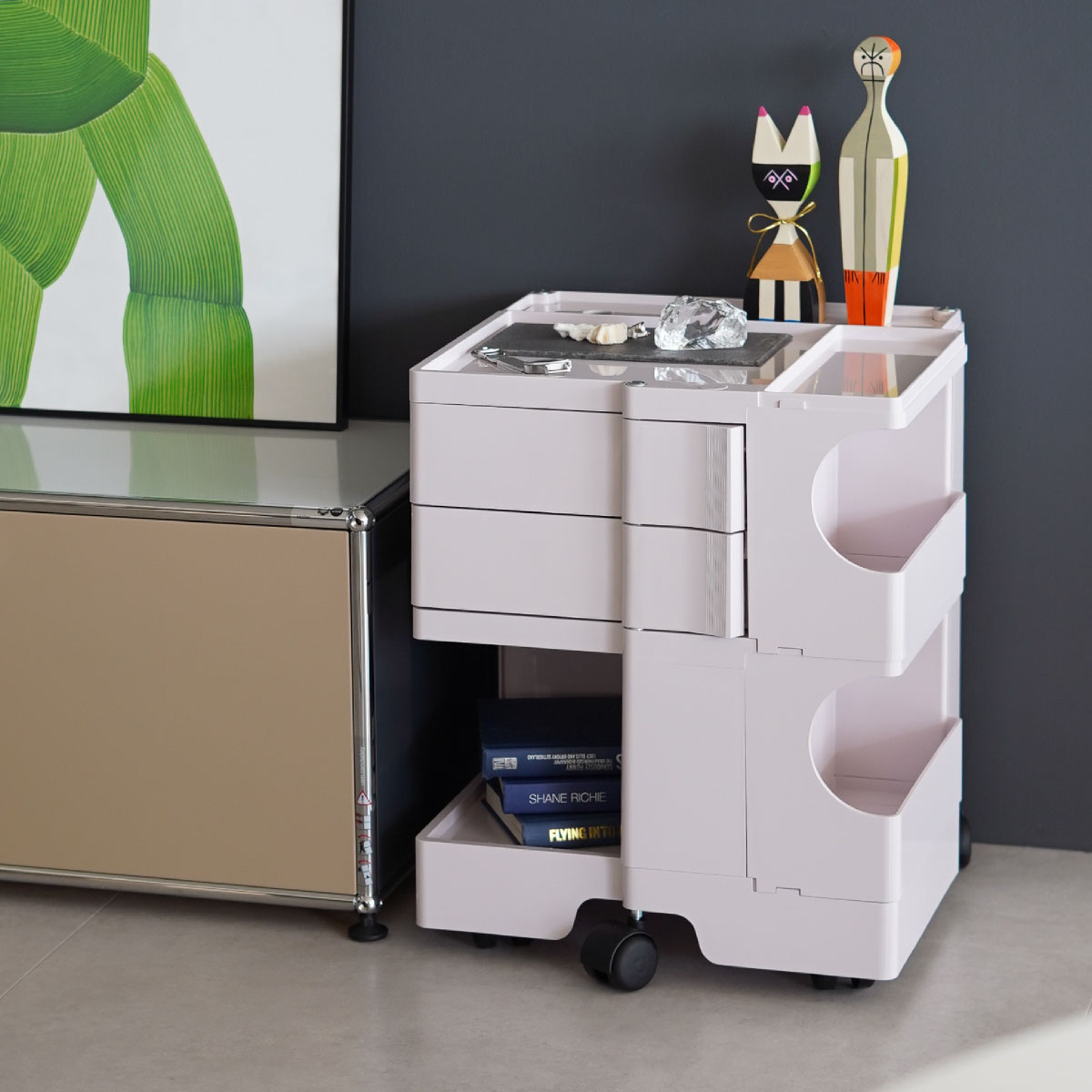 2025年限定》ボビーワゴン 2段2トレイ ダスティピンク | インテリア