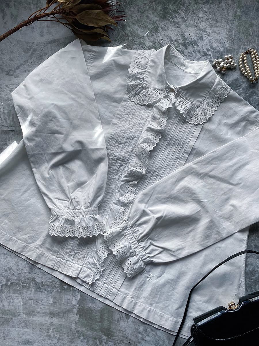 フランスアンティークブラウス1