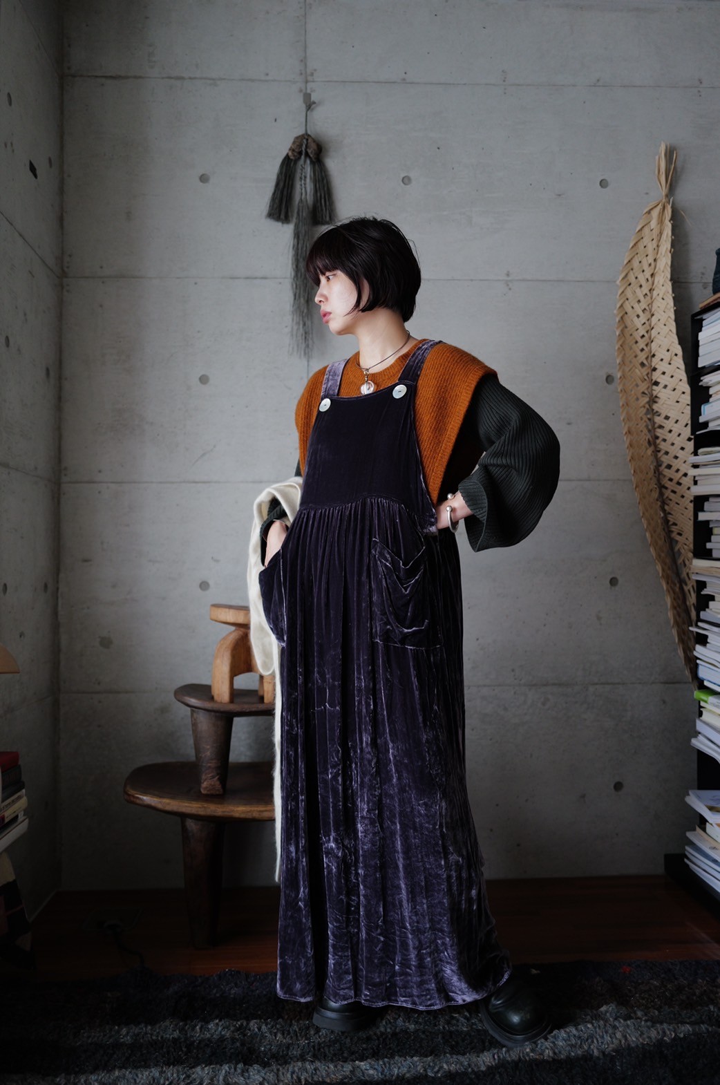 YAK KNIT Vest-ORANGE / DEPT Online Store