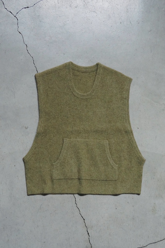 YAK KNIT Vest-OLIVE / DEPT Online Store