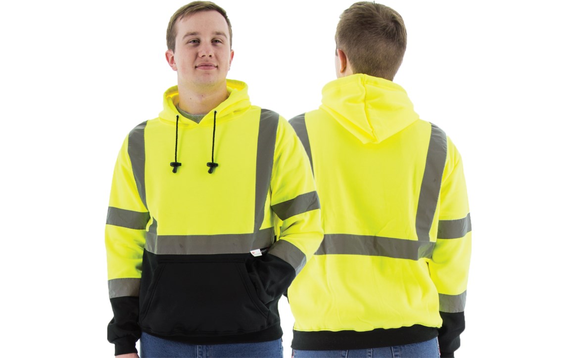 High Visibility Hooded Pullover Sweatshirt, ANSI 3, R | Majestic Glove