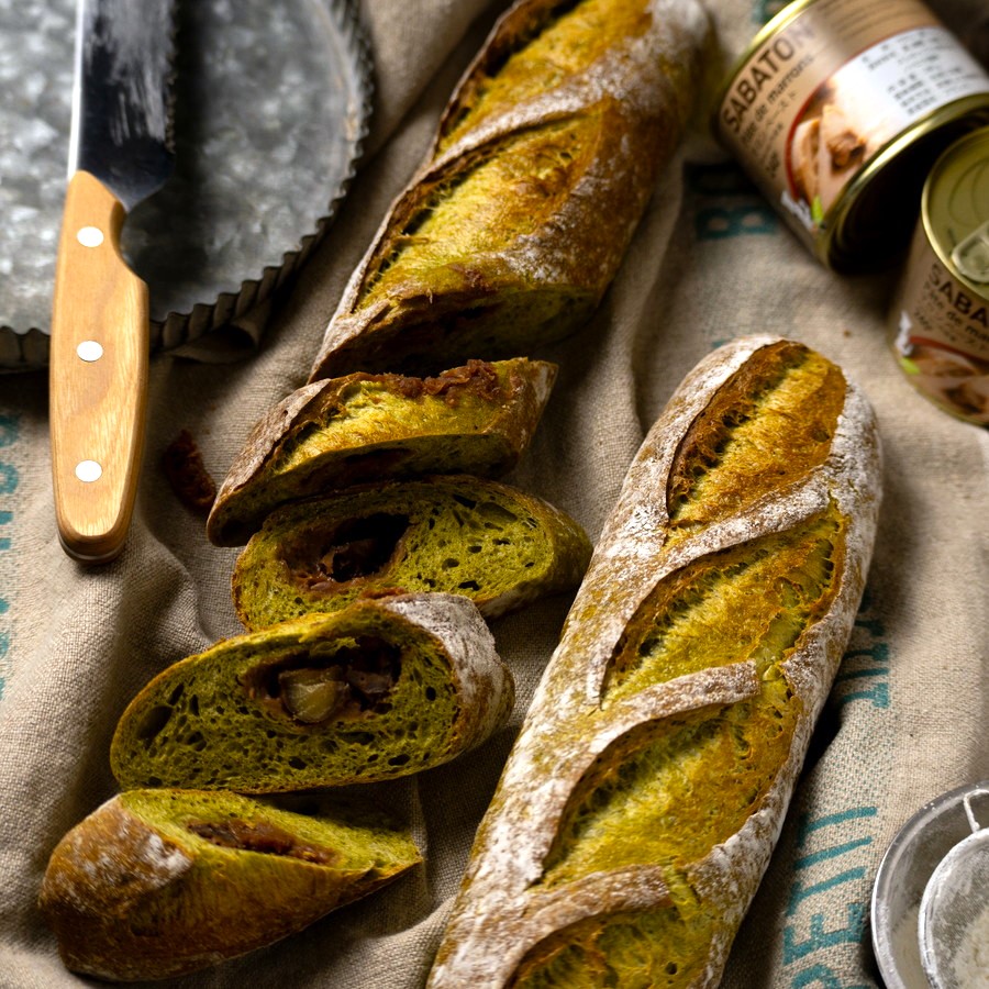 抹茶マロンバゲット | レシピ | 富澤商店