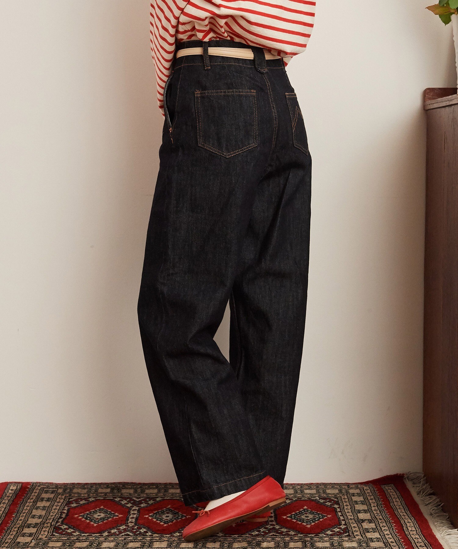 12.5ozデニムハイウエストパンツ