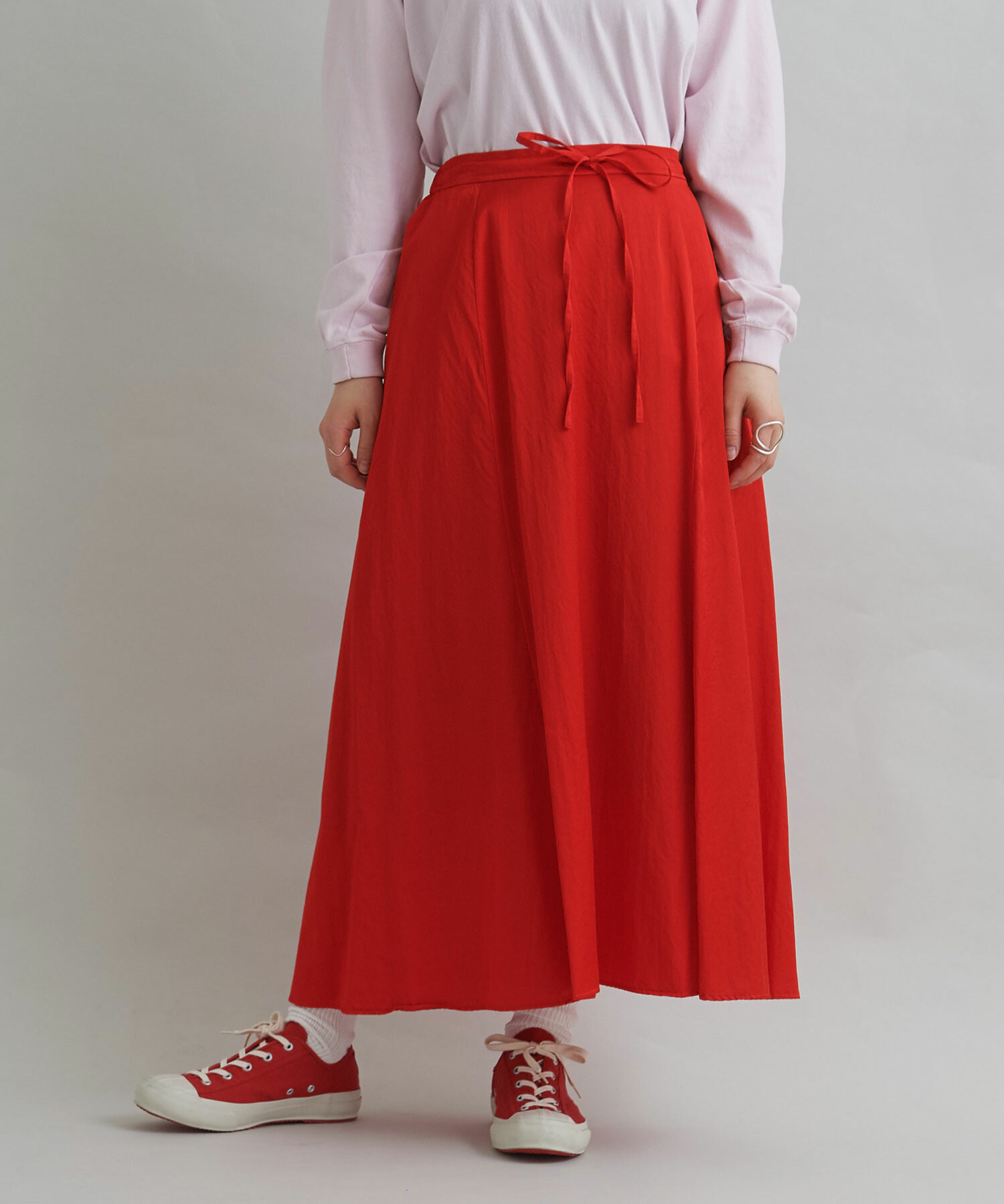 AMBIDEX Store レーヨンコットンサテントリプルワッシャー ルーズ