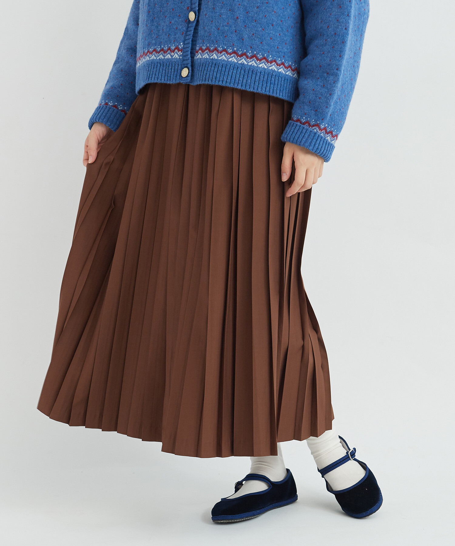 AMBIDEX Store T/R ロングプリーツスカート(F クロ): bulle de savon