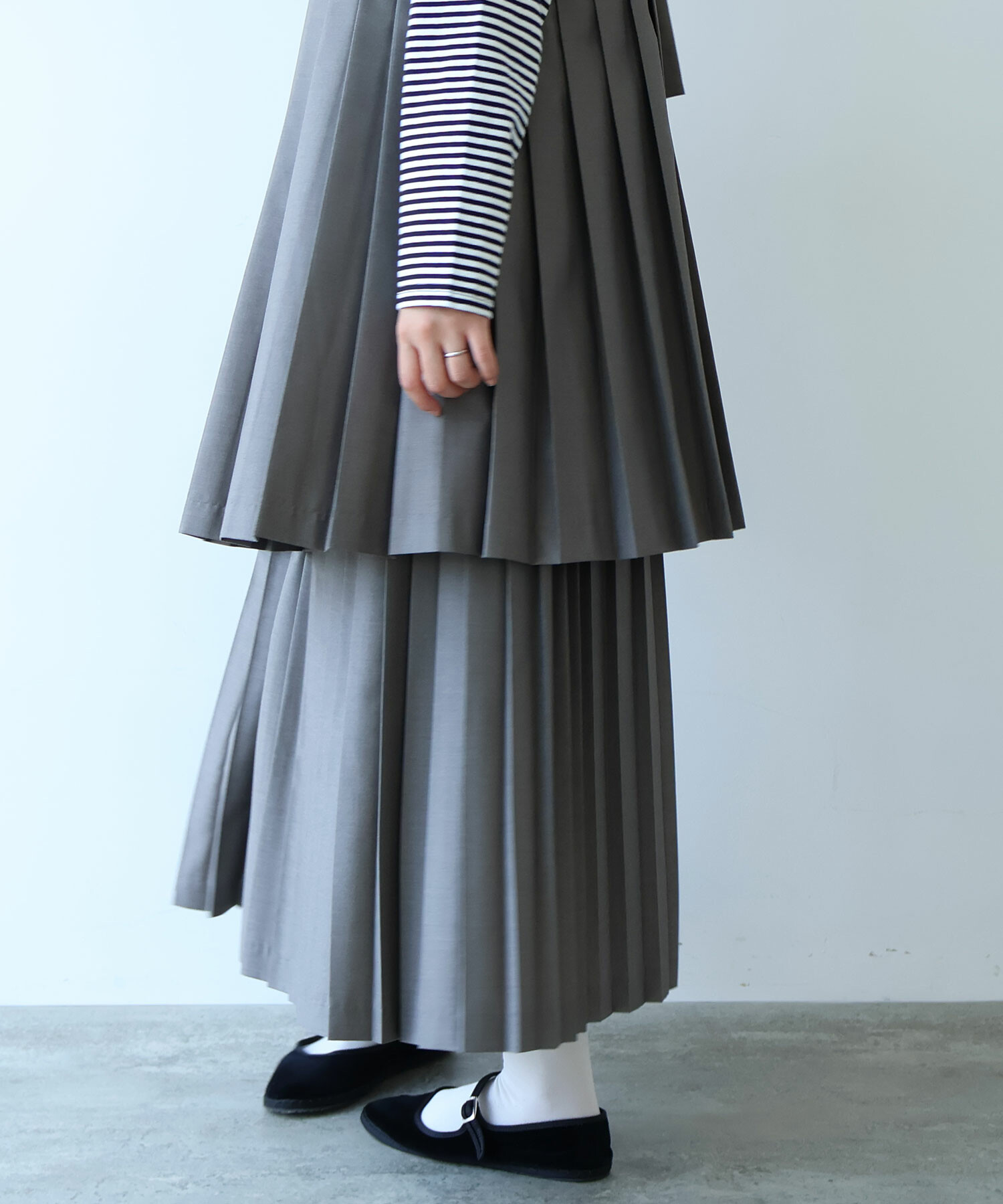 AMBIDEX Store △T/R ロングプリーツスカート(F モカ): bulle de savon