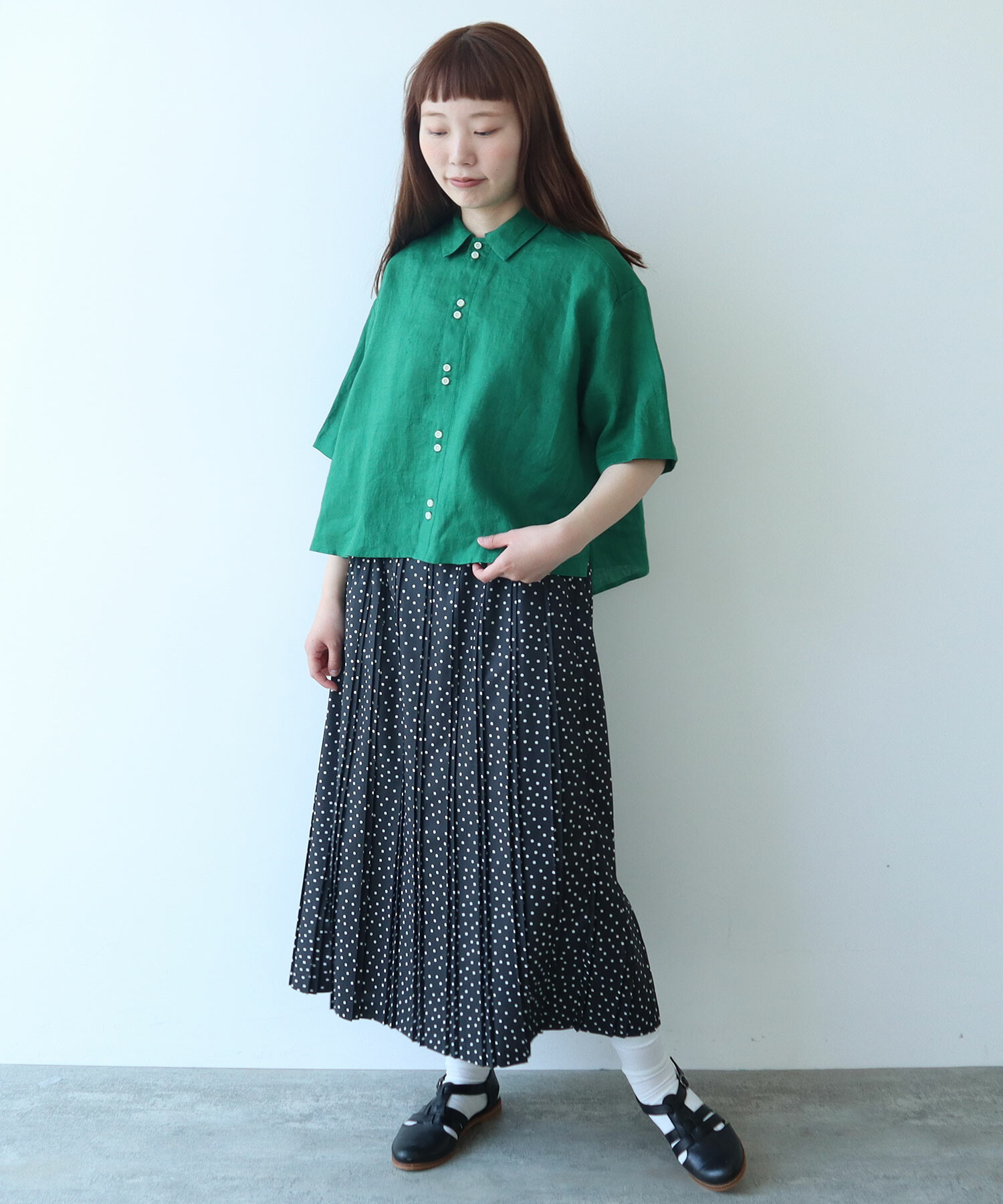 AMBIDEX Store △〇 60sフレンチリネン ボーイシャツ(F サックス