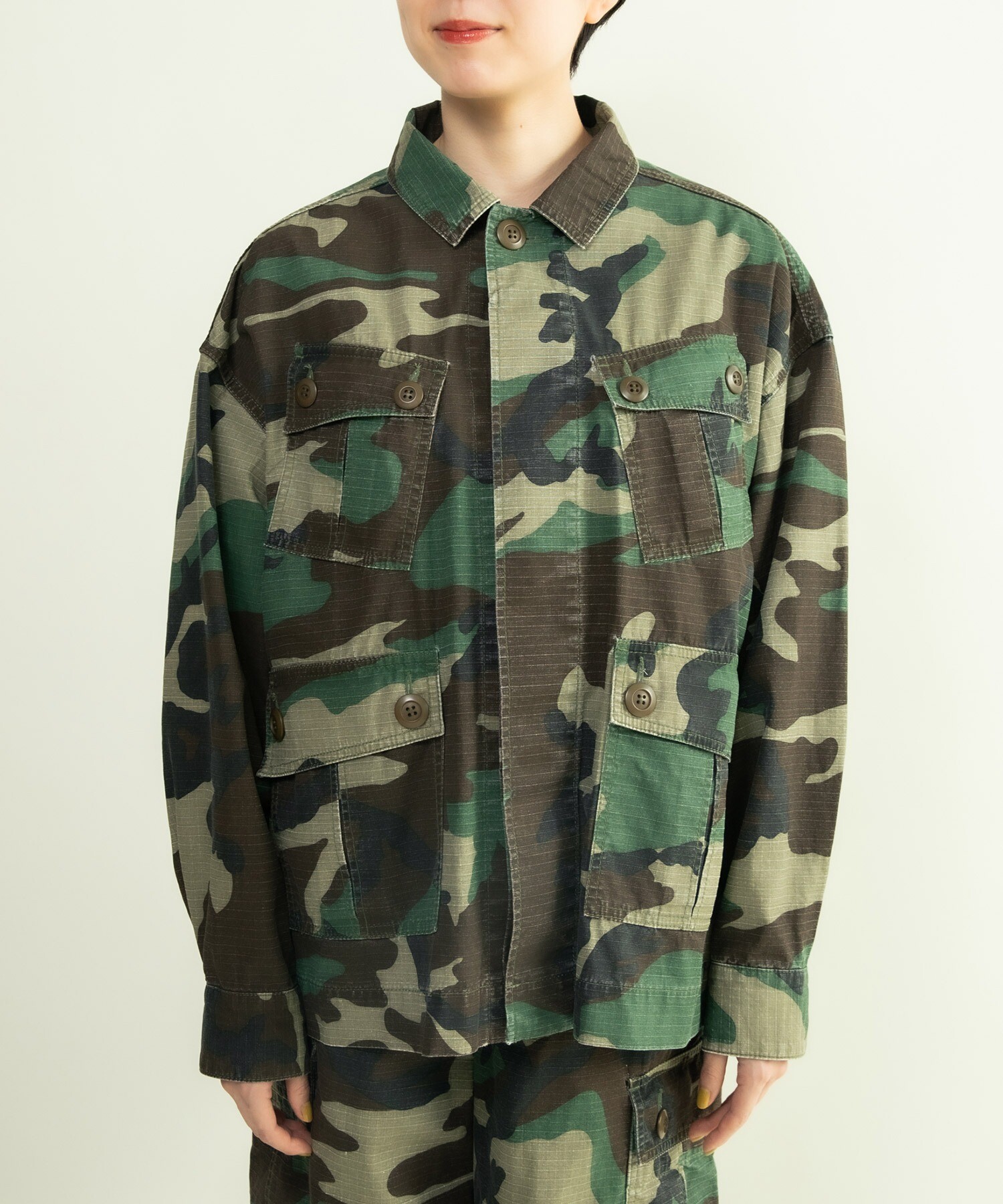 AMBIDEX Store ○カモフラ柄 ミリタリージャケット(F マルチ99): CHILD