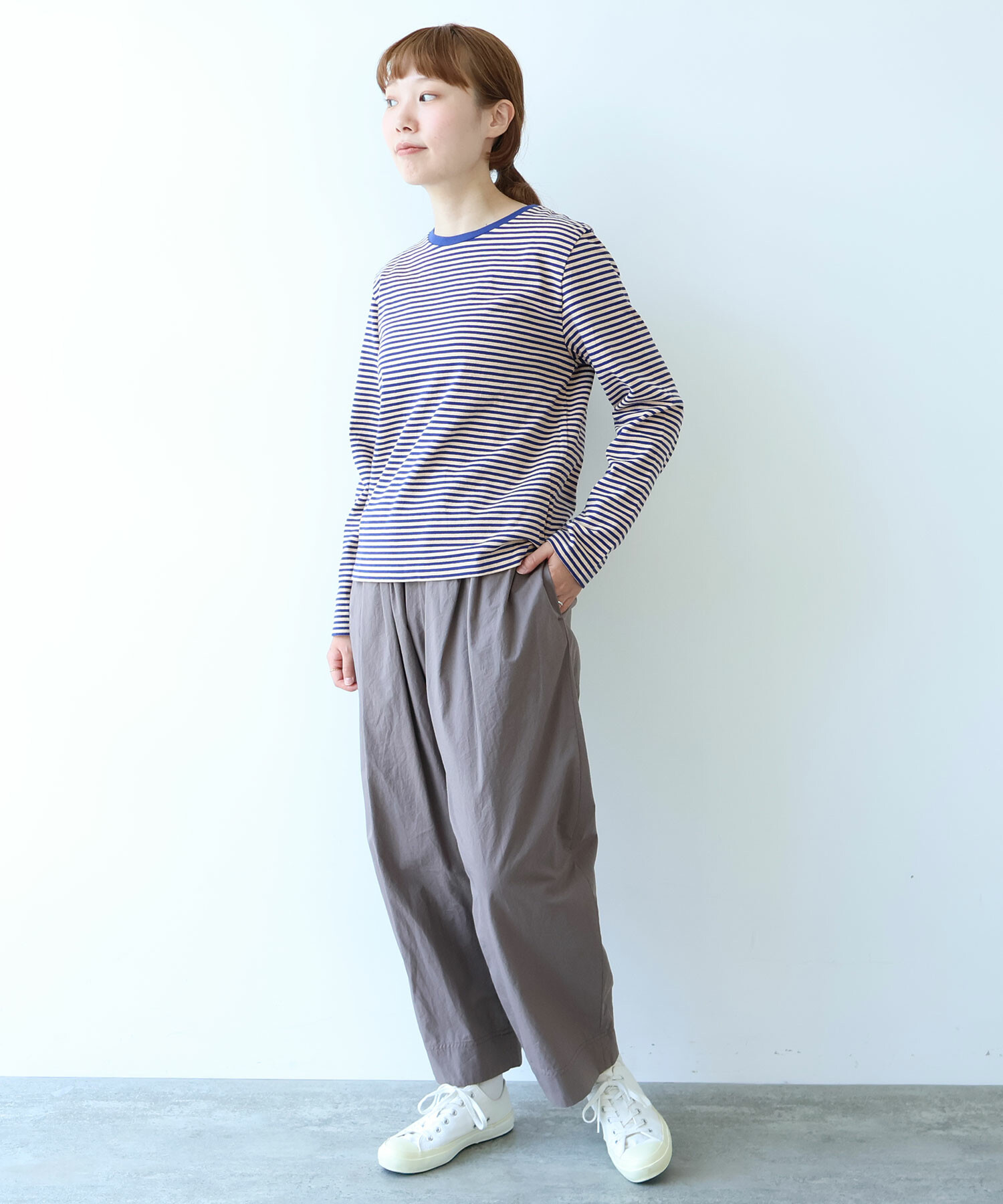 AMBIDEX Store △vintage border Tシャツ(F シロ×クロ): bulle de savon