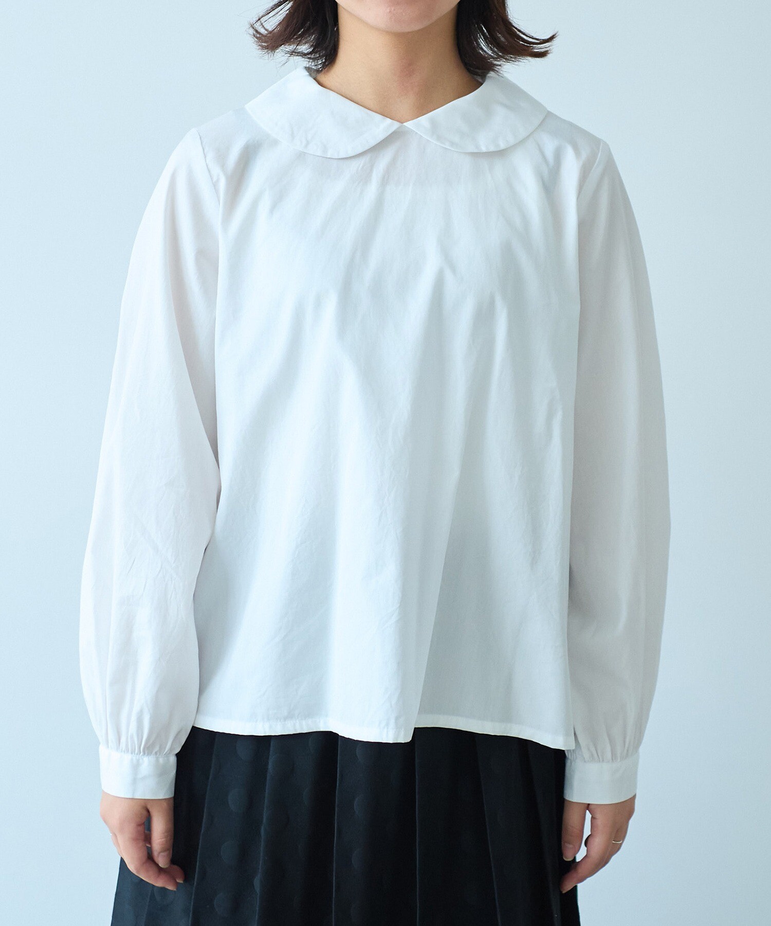 AMBIDEX Store 100/2 ブロード 丸襟ブラウス(F ギンガム): bulle de savon