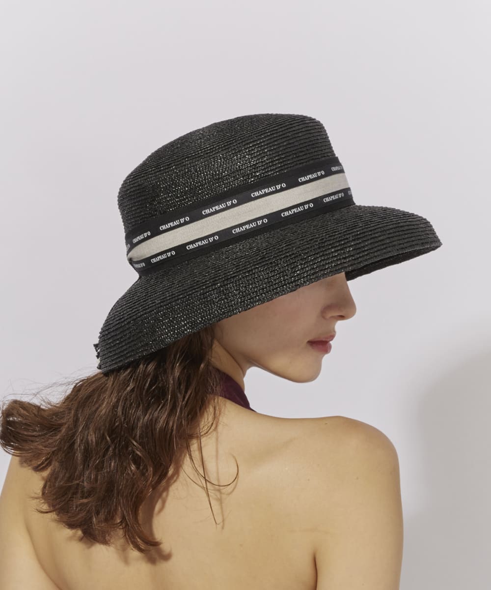 Chapeau d' O Straw-B Casablanca Logo | 57.5cm(75) BLACK (01