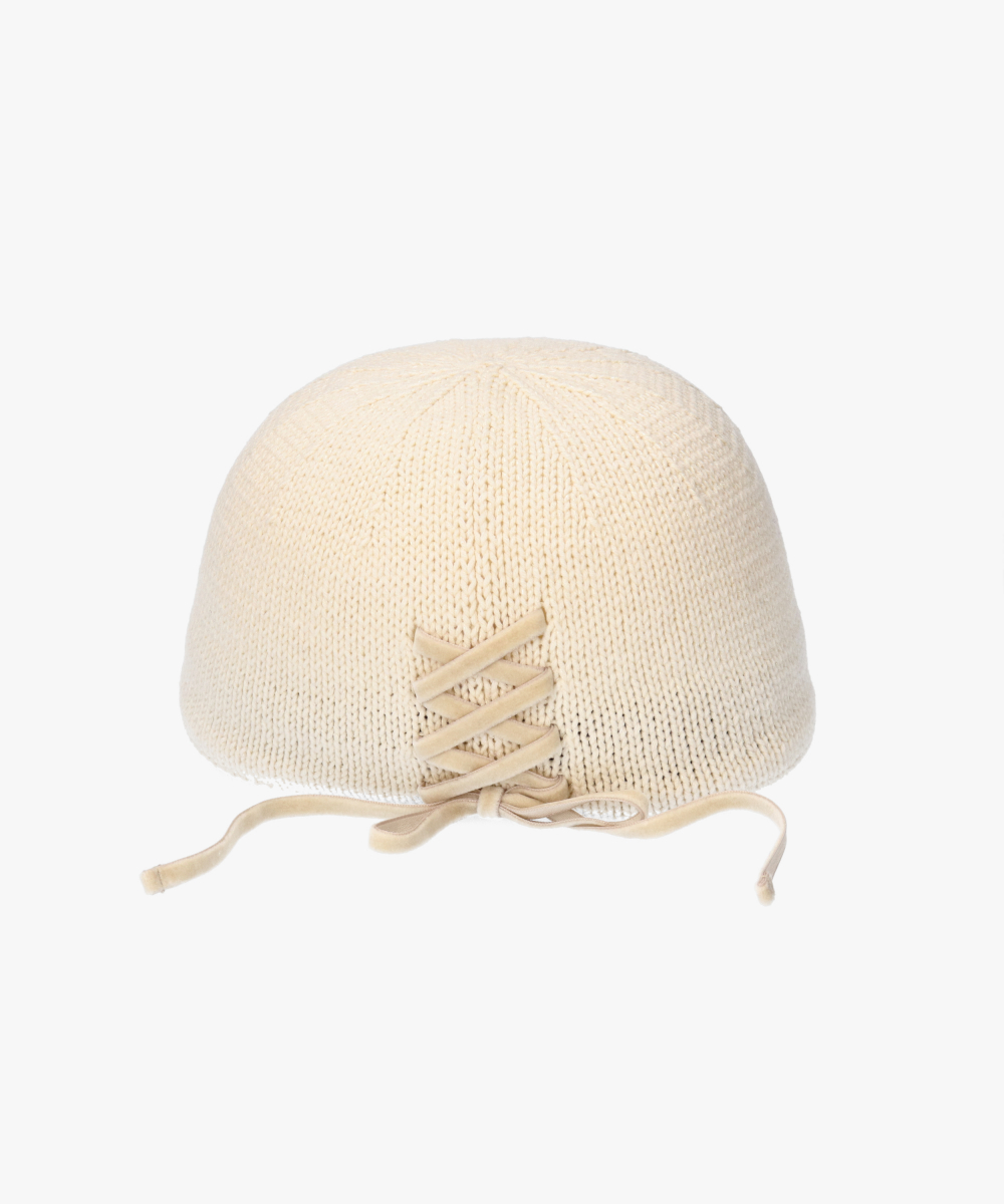 Chapeau d' O TM Knit x Velour Cap | 57.5cm(75) NAVY (71) | Chapeau