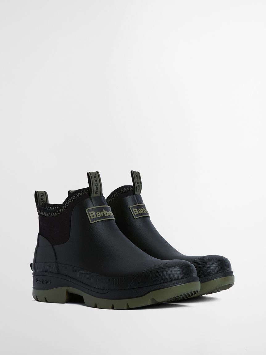 Barbour バブアー レインブーツ ブラック チェック 黒 シューズ 5