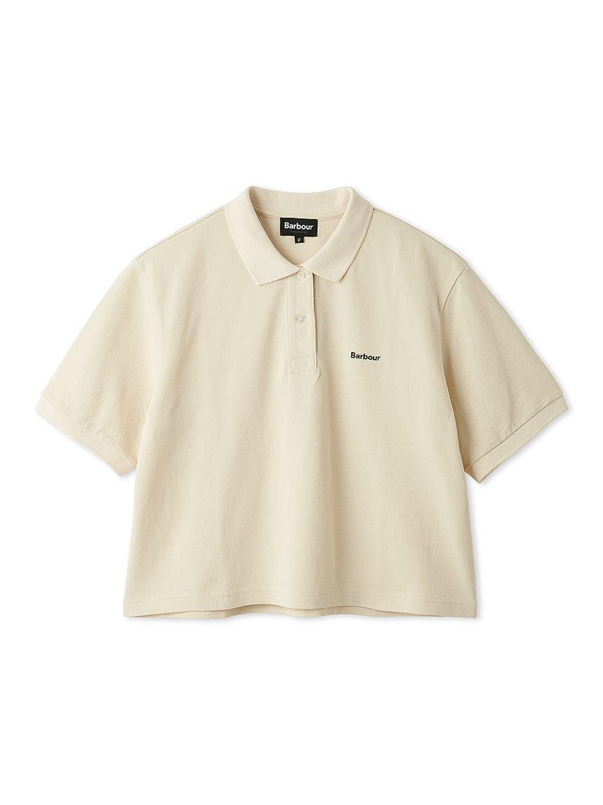 ワンポイントロゴ クロップド ポロシャツ