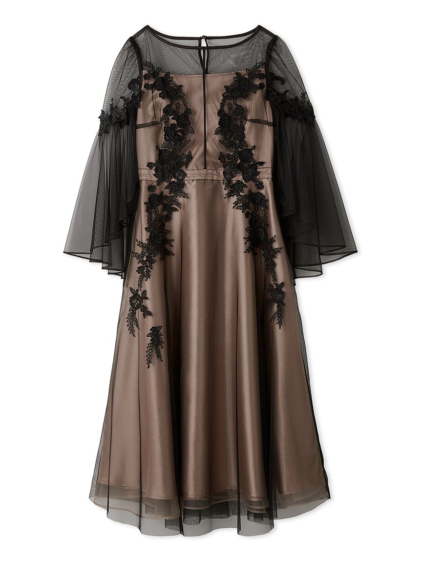 YUMIKATSURAforCELFORD】ローズエンブロイダリーチュールドレス