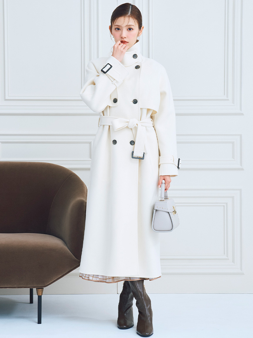 ウール混ロングトレンチコート(コート)｜OUTER（アウター）｜CELFORD