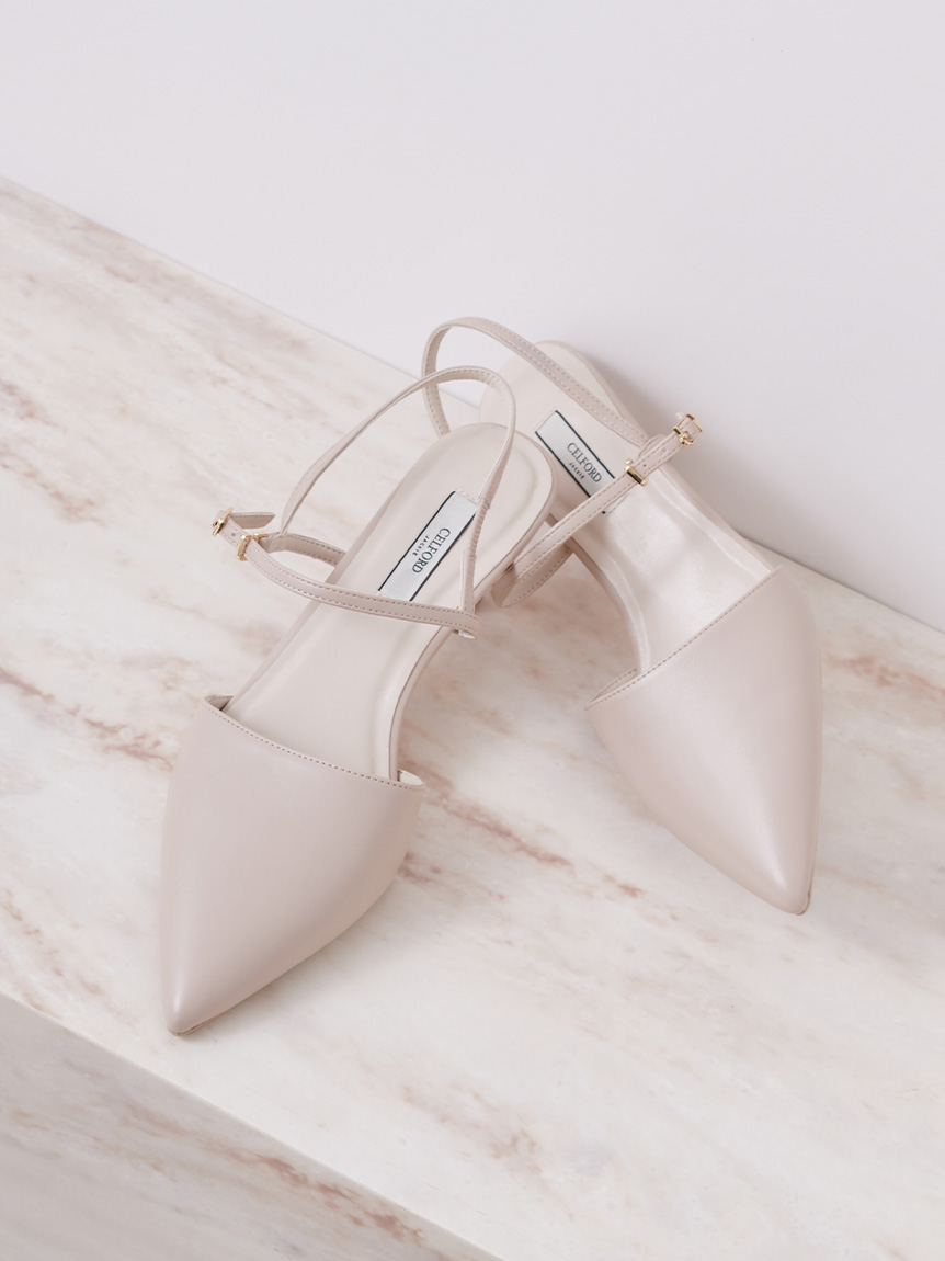 ロゴバックル付きバックストラップミュール(パンプス)｜SHOES