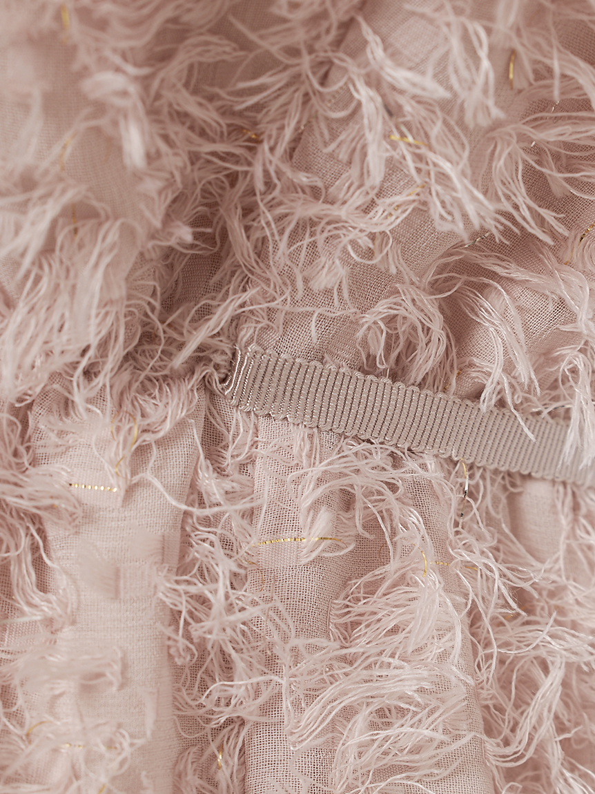 ONLINE限定】フリンジラメジャガード2wayオフショルブラウス