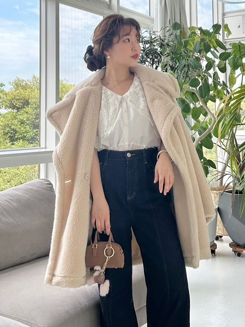 ECOPELボアミドルコート(ハーフコート)｜アウター｜FRAY I.D（フレイ