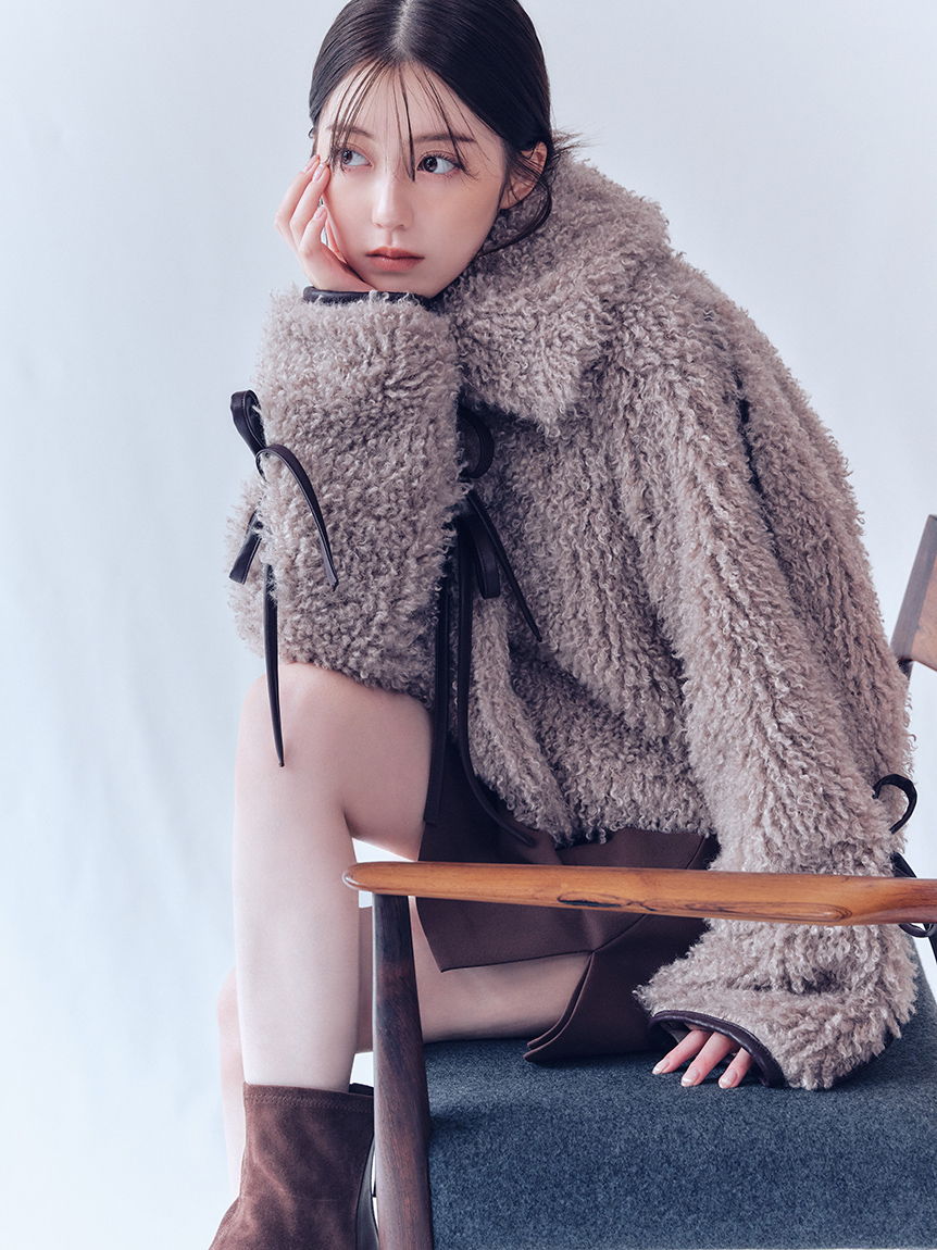 リボンボアファージャケット(ブルゾン)｜アウター｜FRAY I.D（フレイ