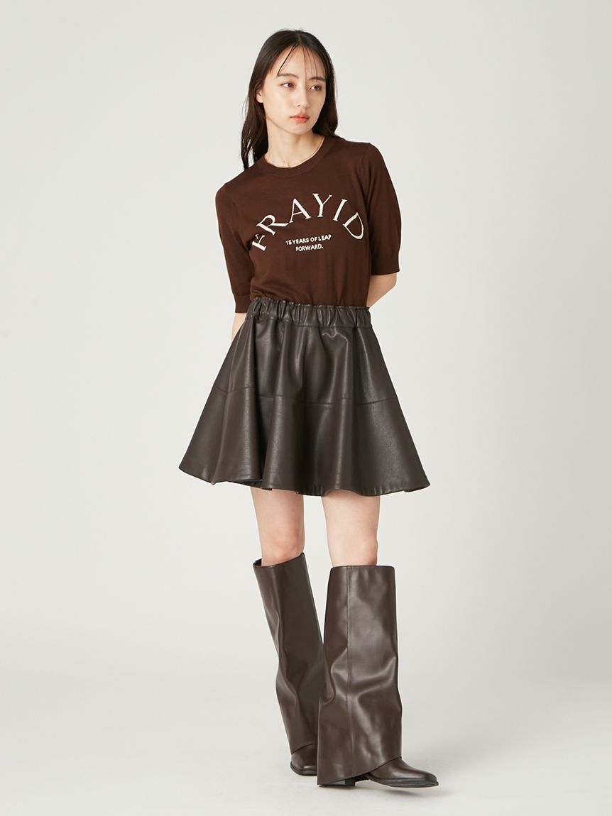 レザーライクサーキュラーミニスカート(ミニスカート)｜スカート｜FRAY